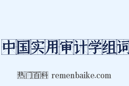 中国实用审计学组词是什么意思的图片